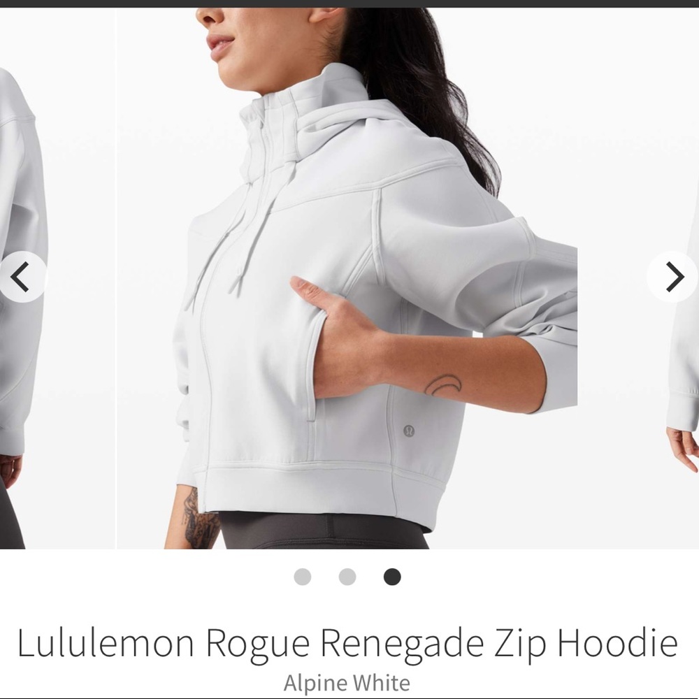 EUC Lululemon🍋 Rogue Renegade Zip Hoodie Alpine White 6